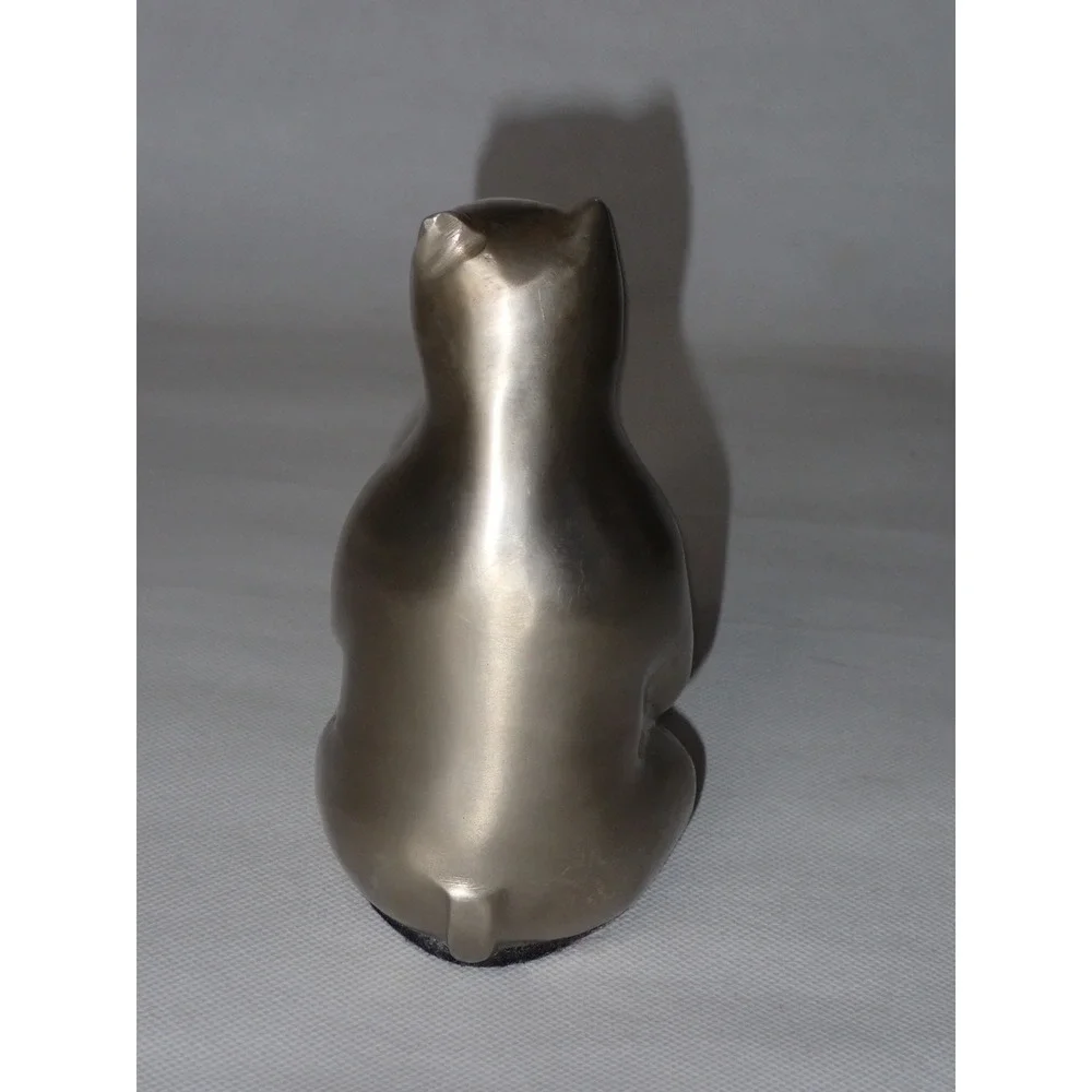 Restoration Hardware Polar Bear Taper Candle Holder Silver Metal Vintage